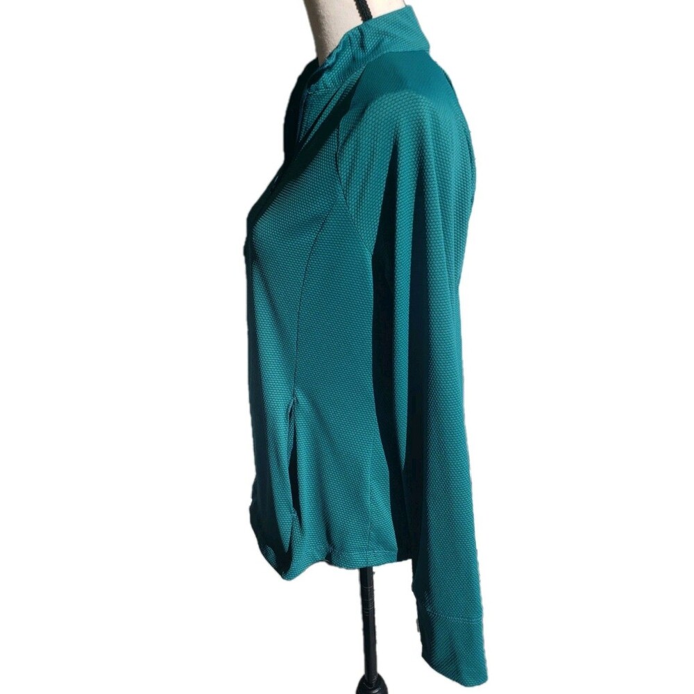 Tommy Bahama Women's Golf Pullover Large Green, Textured, Long Sleeve, 1/4 Zip - Picture 7 of 13